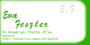 eva feszler business card